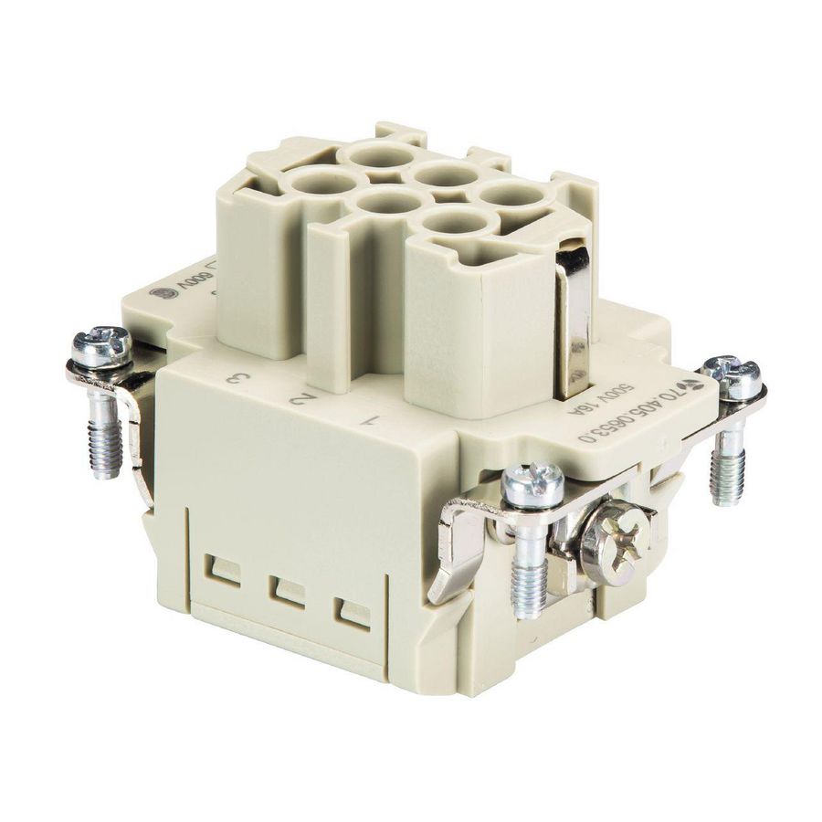 Contactblok female insert baS Bup 6 2,5 50 AG