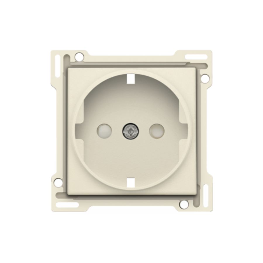 Afwerkingsset stopcontact randaarde/besch.afsl. cream VVE=20