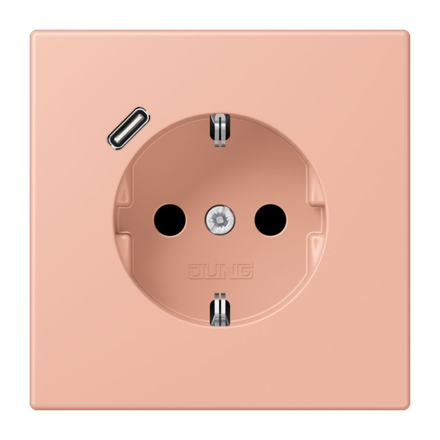 Wandcontactdoos met R/A + lader USB C Saf+ LC32102