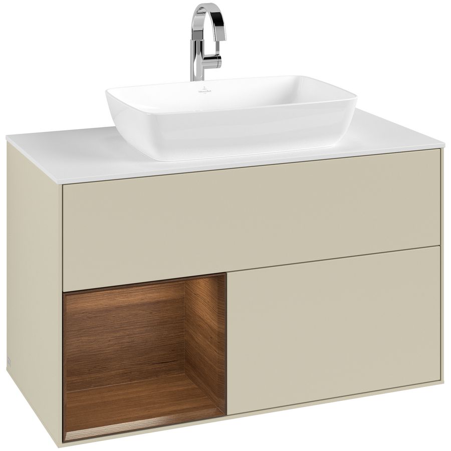 Wastafelonderkast Finion 1000x603x501mm S.Grey Matt Lacquer G771GNHJ