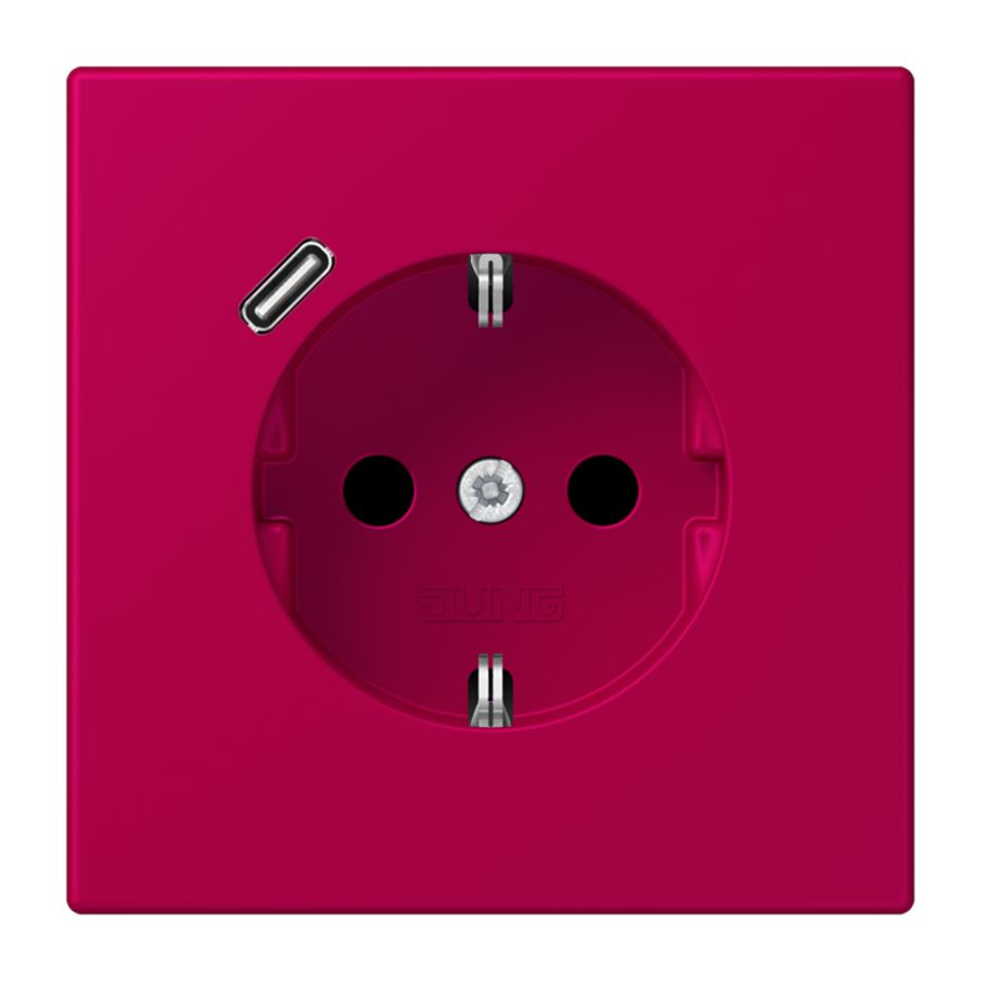 Wandcontactdoos met R/A + lader USB C Saf+ LC32101