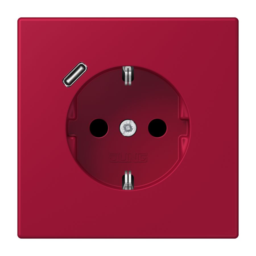 Wandcontactdoos met R/A + lader USB C Saf+ LC32100