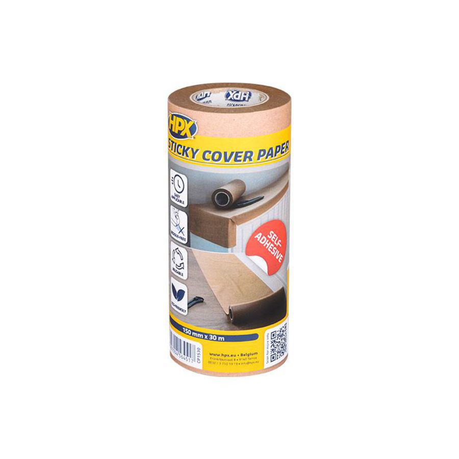 Rol zelfklevende tape afdekpapier 150mmx30m