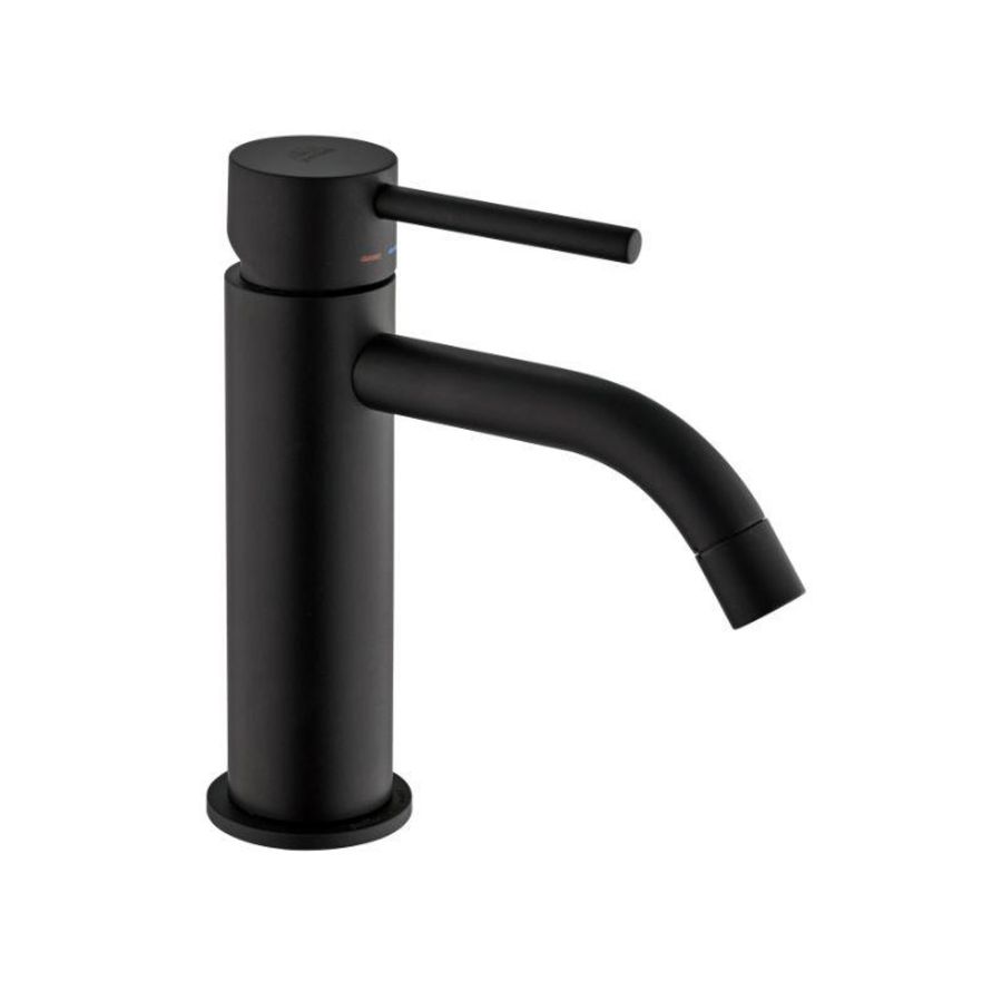 Wastafelmengkraan LIGHT 1-h sprong 122mm mat zwart