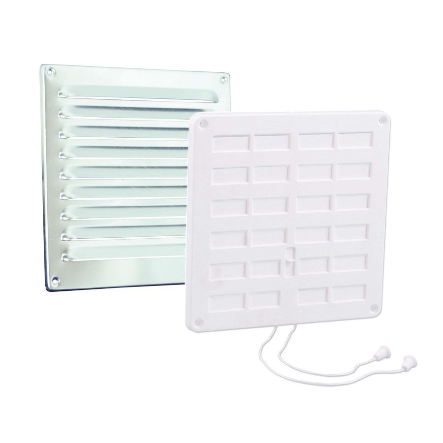 Ventilatieset 200x200mm wit/blank