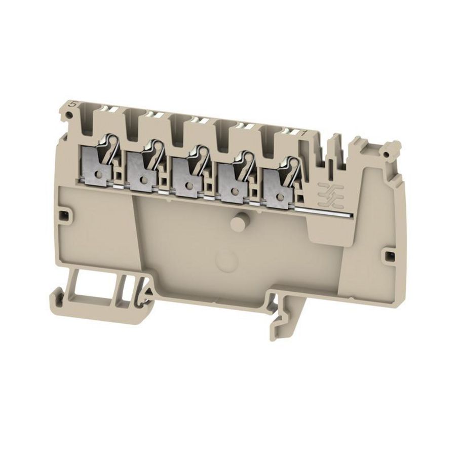 Doorvoer klem p.PUSH IN d.beige beige 2.5mm² 2 VVE=50