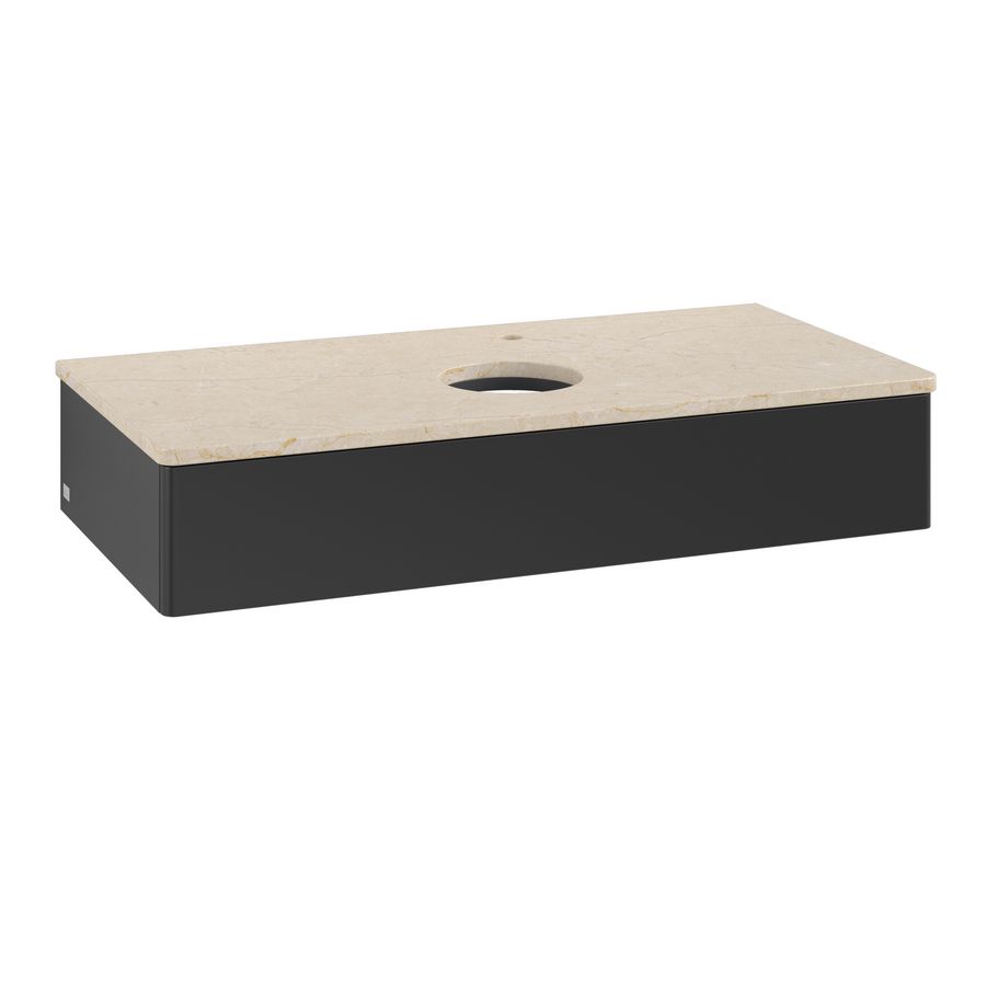 Wastafelonderkast Antao 1000x190x500mm Black Matt Lacquer K09053PD