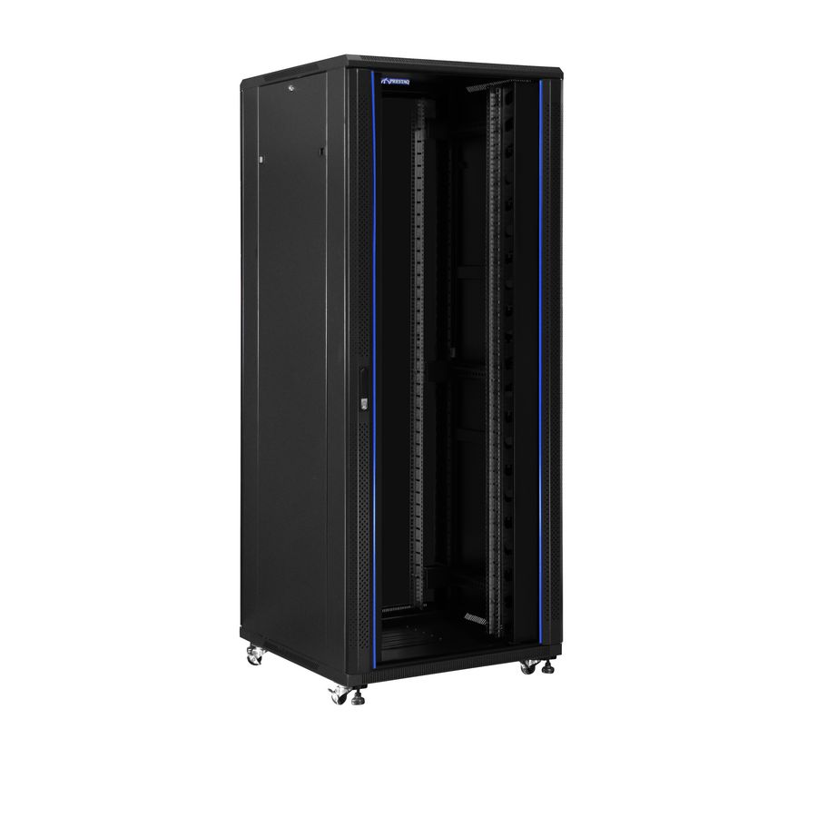 Patchkast 19" D1200xB800x42HU rook-glazen Deur