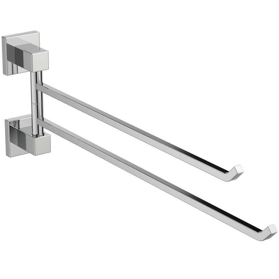 Handdoekstang dubbel IOM SQUARE chroom