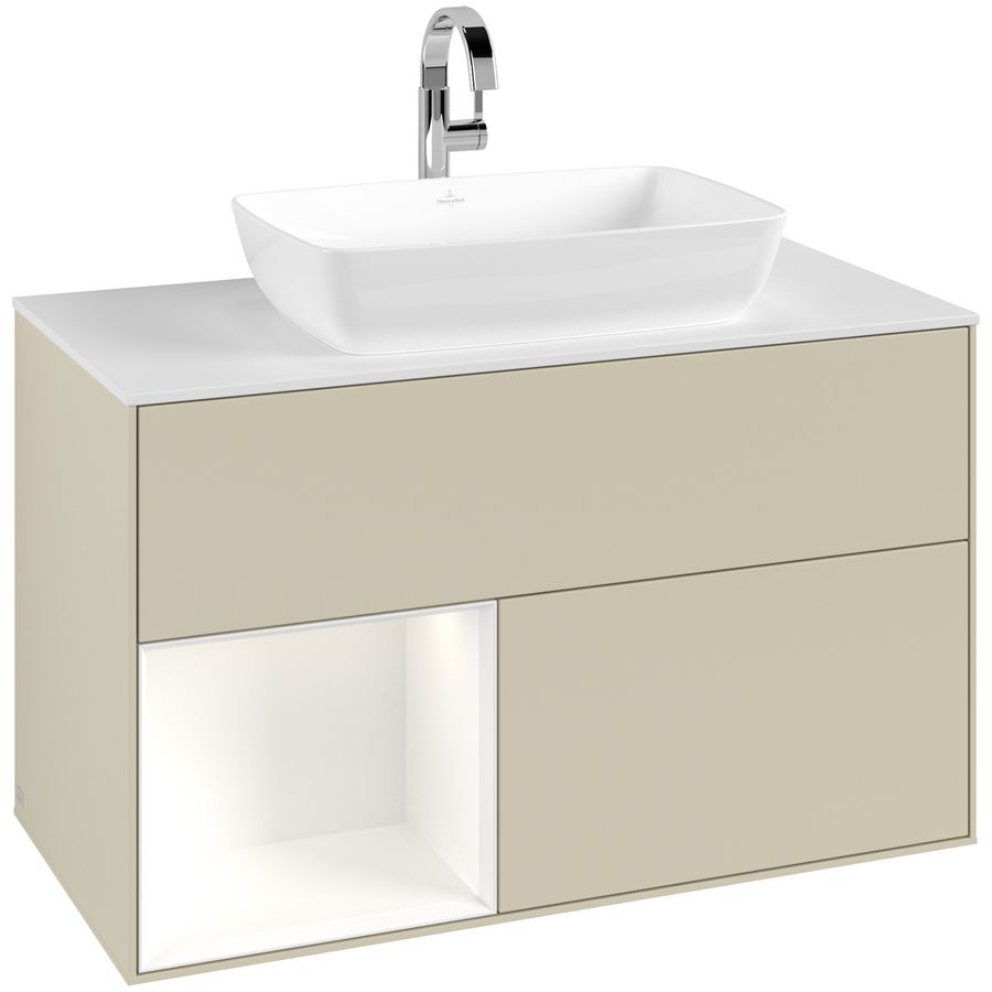 Wastafelonderkast Finion 1000x603x501mm S.Grey Matt Lacquer G771MTHJ