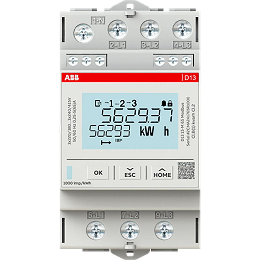 D13 15-M 65 Modbus B, Energiemeter MID 3 fase direct VVE=32