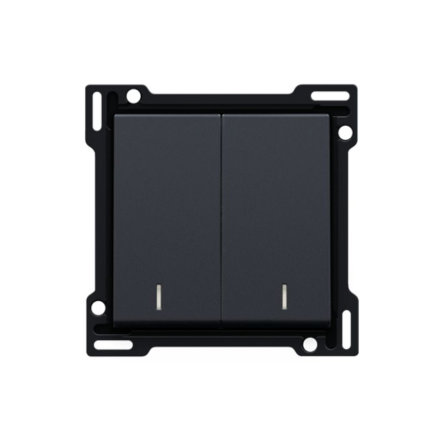 Afwerkingsset dubbele lens serieschakelaar antracite