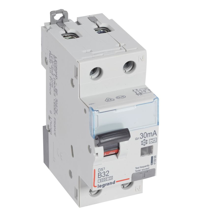 Aardlekautomaat DX3 1P + N B32A 6000A 30mA