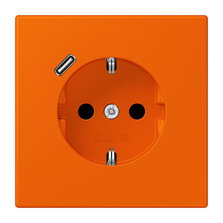 Wandcontactdoos met R/A + lader USB C Saf+ LC32080
