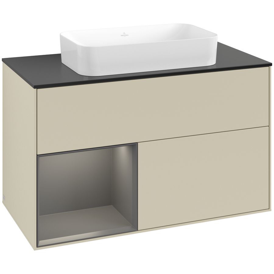 Wastafelonderkast Finion 1000x603x501mm S.Grey Matt Lacquer G652GKHJ