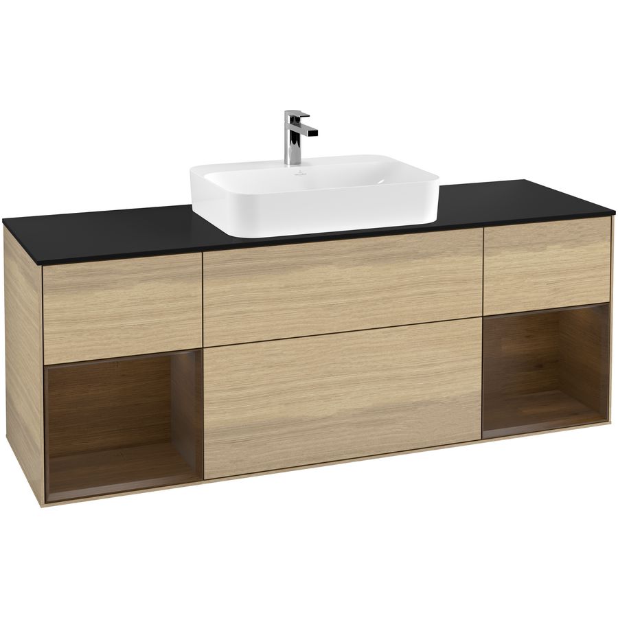 Wastafelonderkast Finion 1600x603x501mm Oak Veneer F452GNPC