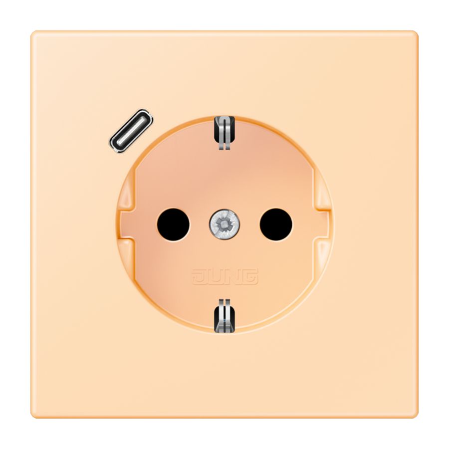Wandcontactdoos met R/A + lader USB C Saf+ LC32060