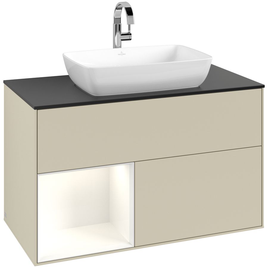 Wastafelonderkast Finion 1000x603x501mm S.Grey Matt Lacquer G772GFHJ