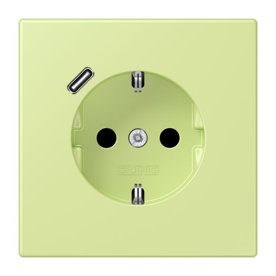 Wandcontactdoos met R/A + lader USB C Saf+ LC32053