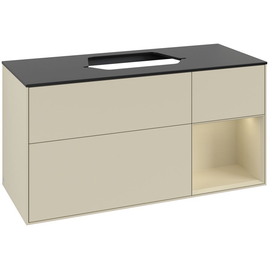 Wastafelonderkast Finion 1200x603x501mm S.Grey Matt Lacquer F422HJHJ