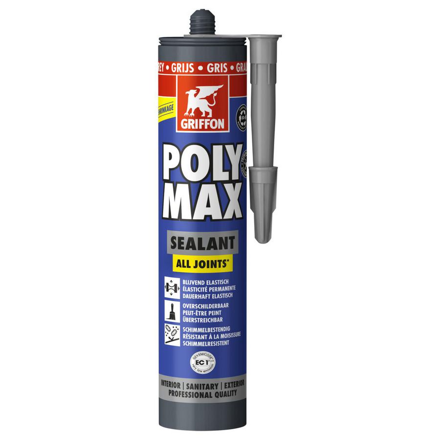 Afdichtingskit POLY MAX SEALANT ALL JOINTS grijs koker 280ml.