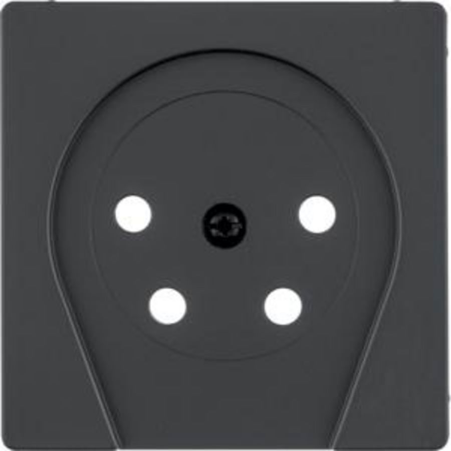 Centraaldoos PTT-tel. contactd. berker Q.1/Q.3/Q.7 antraciet