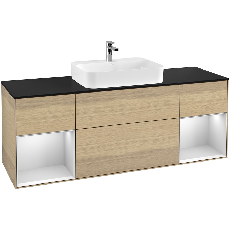 Wastafelonderkast Finion 1600x603x501mm Oak Veneer F452MTPC