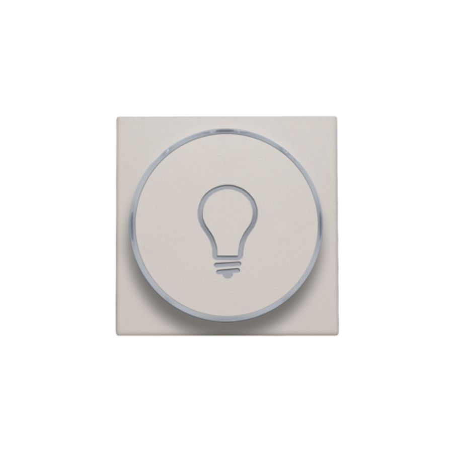 Afwerkingsset doorschijnende ring lampsymbool 6A lightgrey