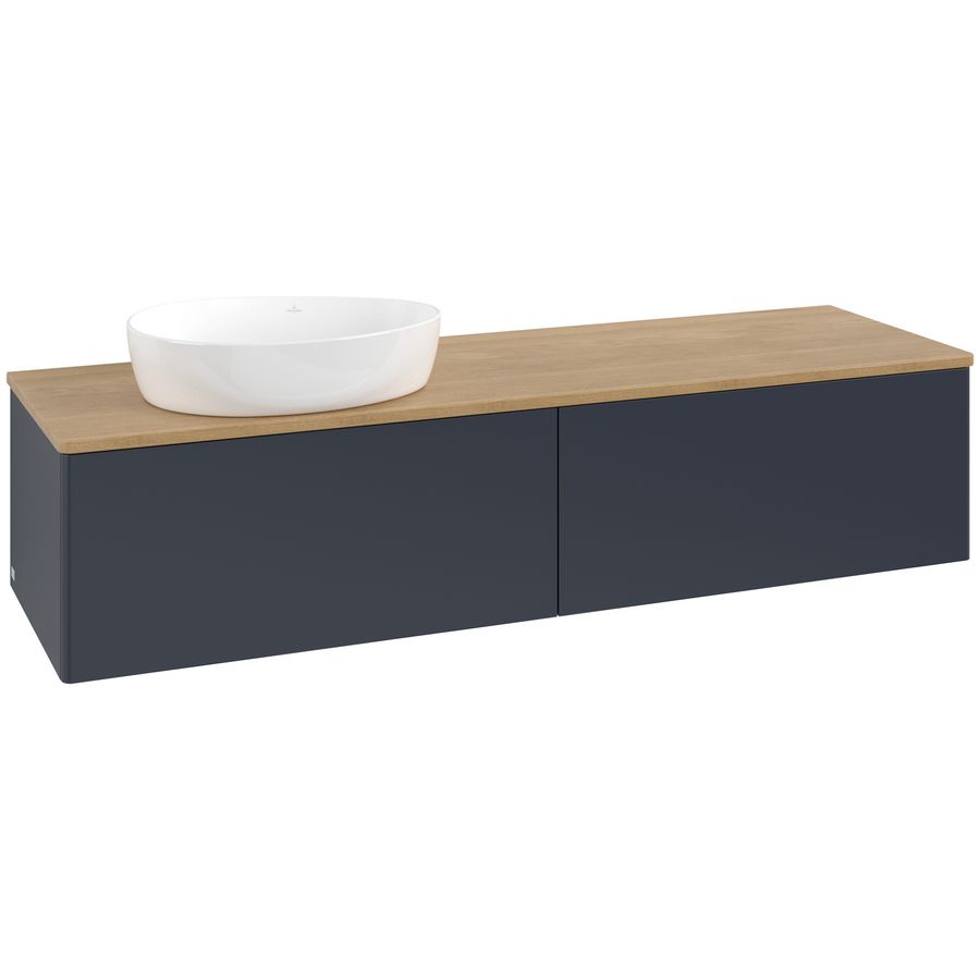 Wastafelonderkast Antao 1600x360x500mm Mid.Blue Matt Lacquer K37011HG