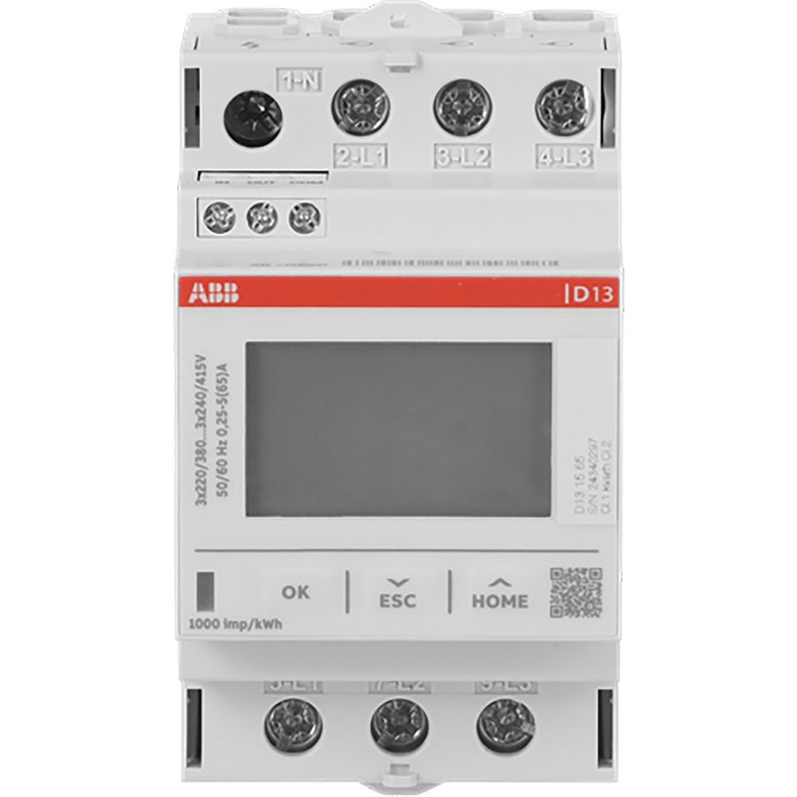 D13 15 65, Energiemeter, 3 fase direct 65 A