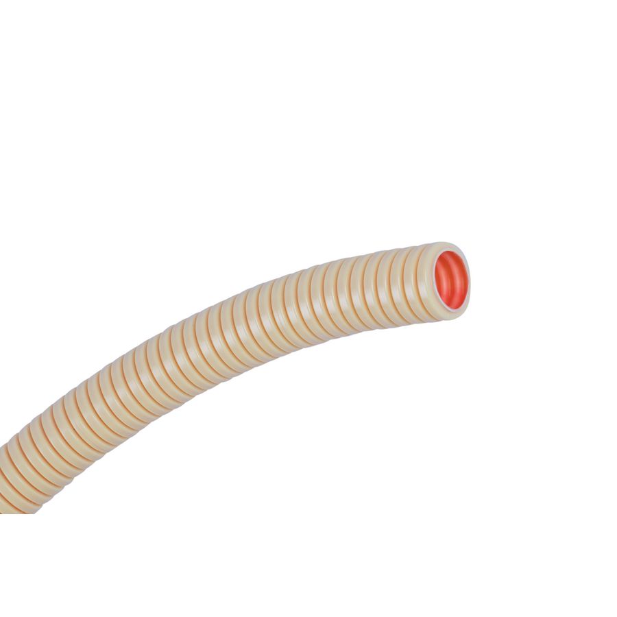 Rol a 100m. flexibele buis pvc FLEXIVOLT FLEX 16mm 5/8" creme low friction