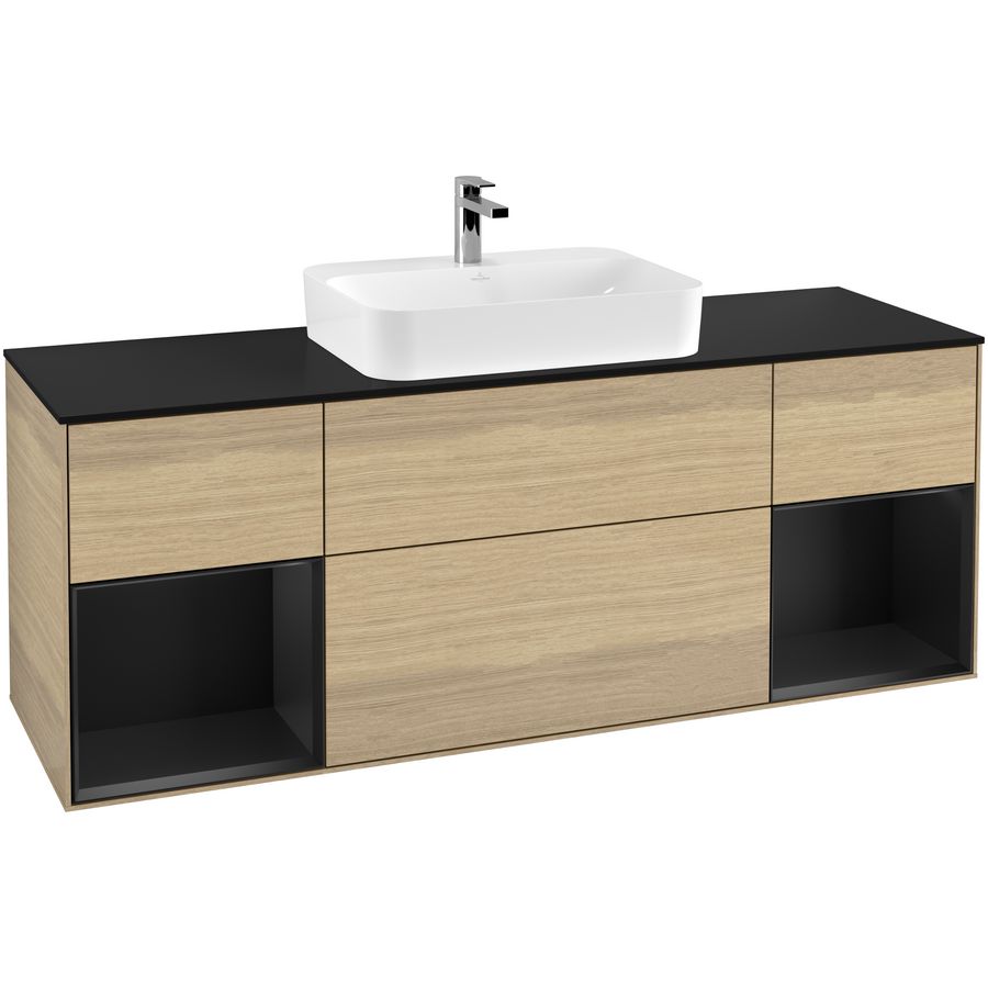 Wastafelonderkast Finion 1600x603x501mm Oak Veneer F452PDPC
