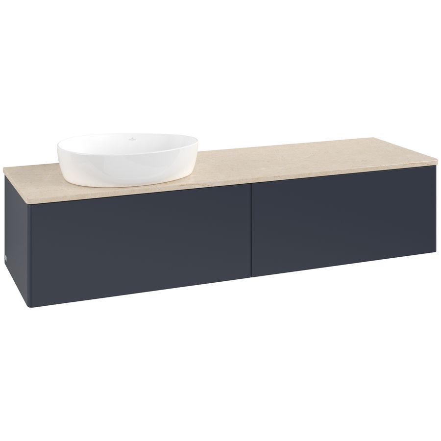 Wastafelonderkast Antao 1600x360x500mm Mid.Blue Matt Lacquer K37013HG