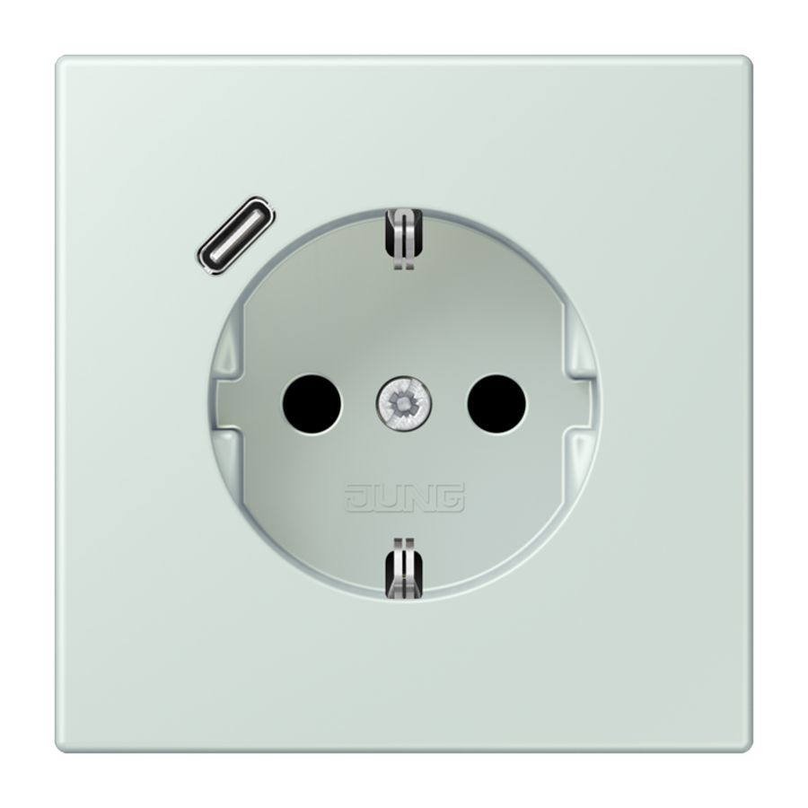 Wandcontactdoos met R/A + lader USB C Saf+ LC32034