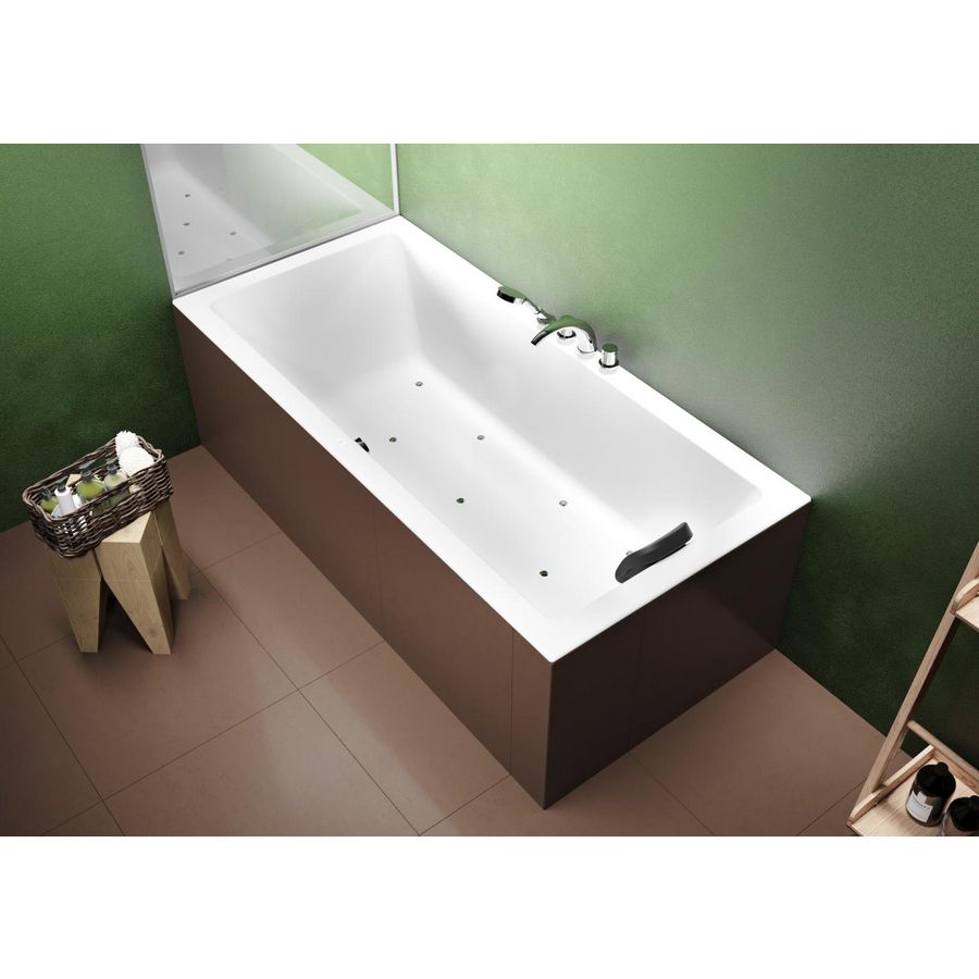 Whirlpool Lugo Rihopool 180x80cm systeem AIR links hoogglans wit