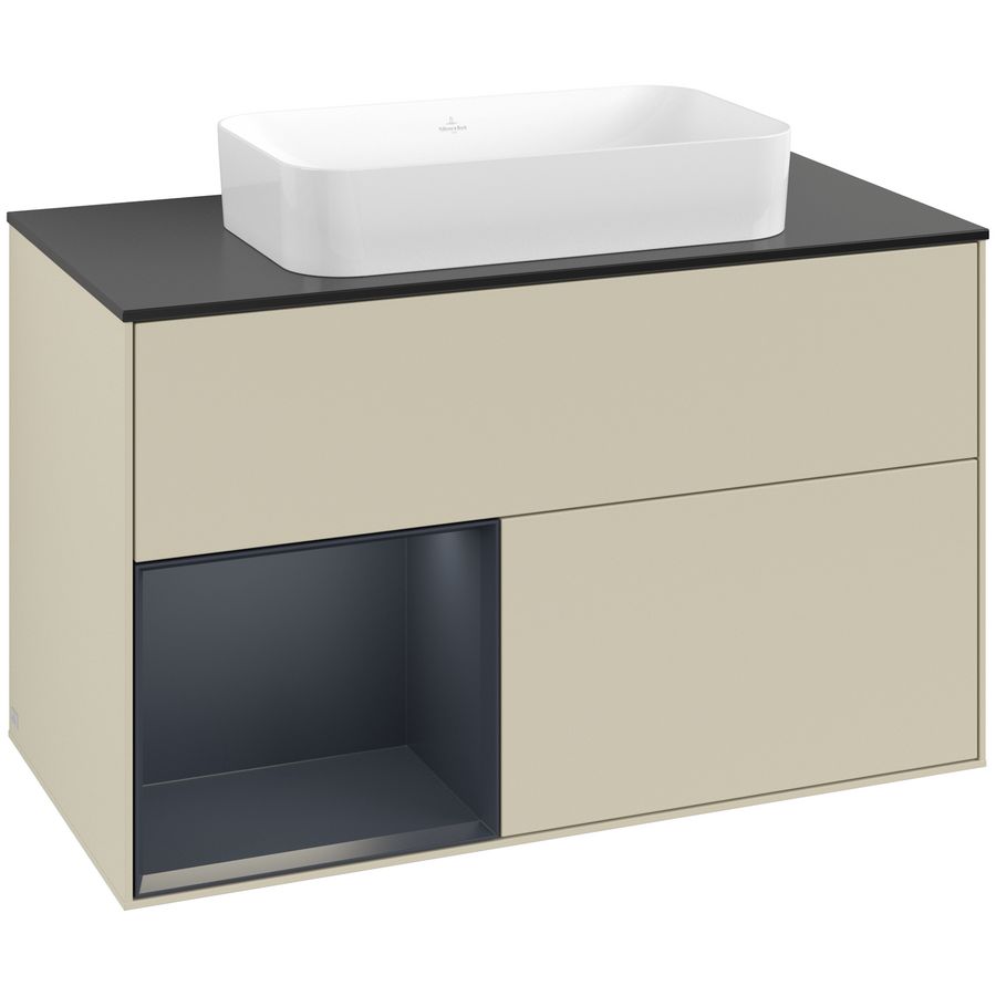Wastafelonderkast Finion 1000x603x501mm S.Grey Matt Lacquer G652HGHJ
