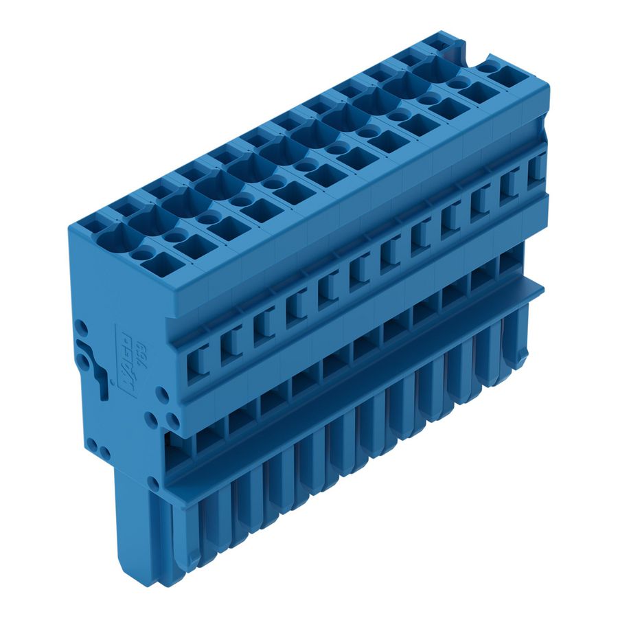 1-draads female steker CAGE CLAMP 4mm² blauw VVE=20