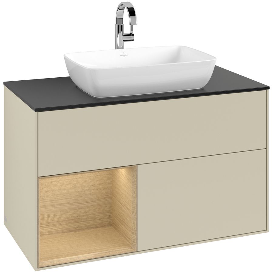 Wastafelonderkast Finion 1000x603x501mm S.Grey Matt Lacquer G772PCHJ