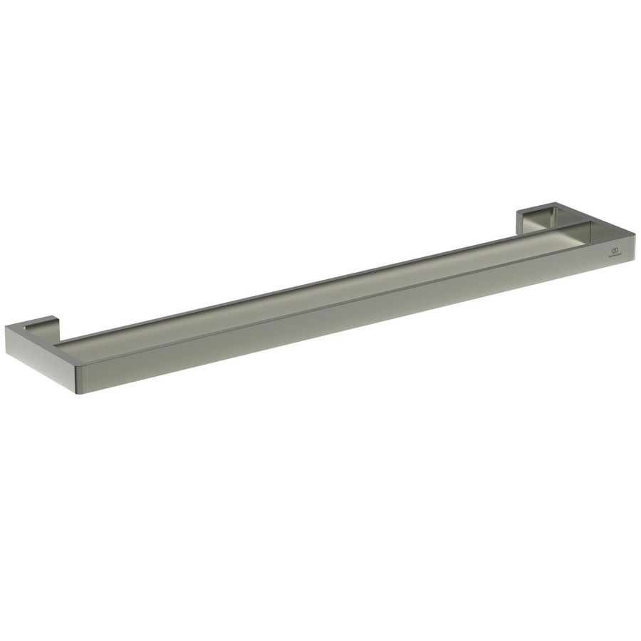 conca handdoekhouder 60cm rechthoekig dubbel silver storm (rvs look) T4