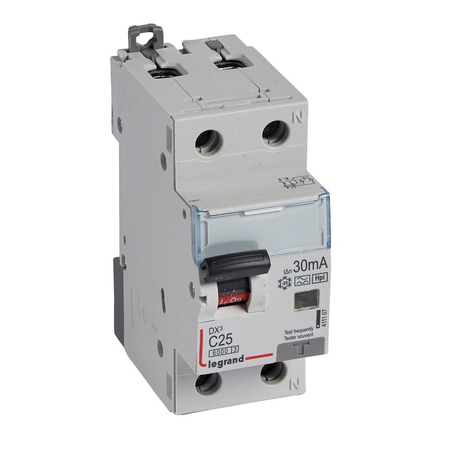 Aardlekautomaat DX3 1P + N C25A 6kA 30mA F