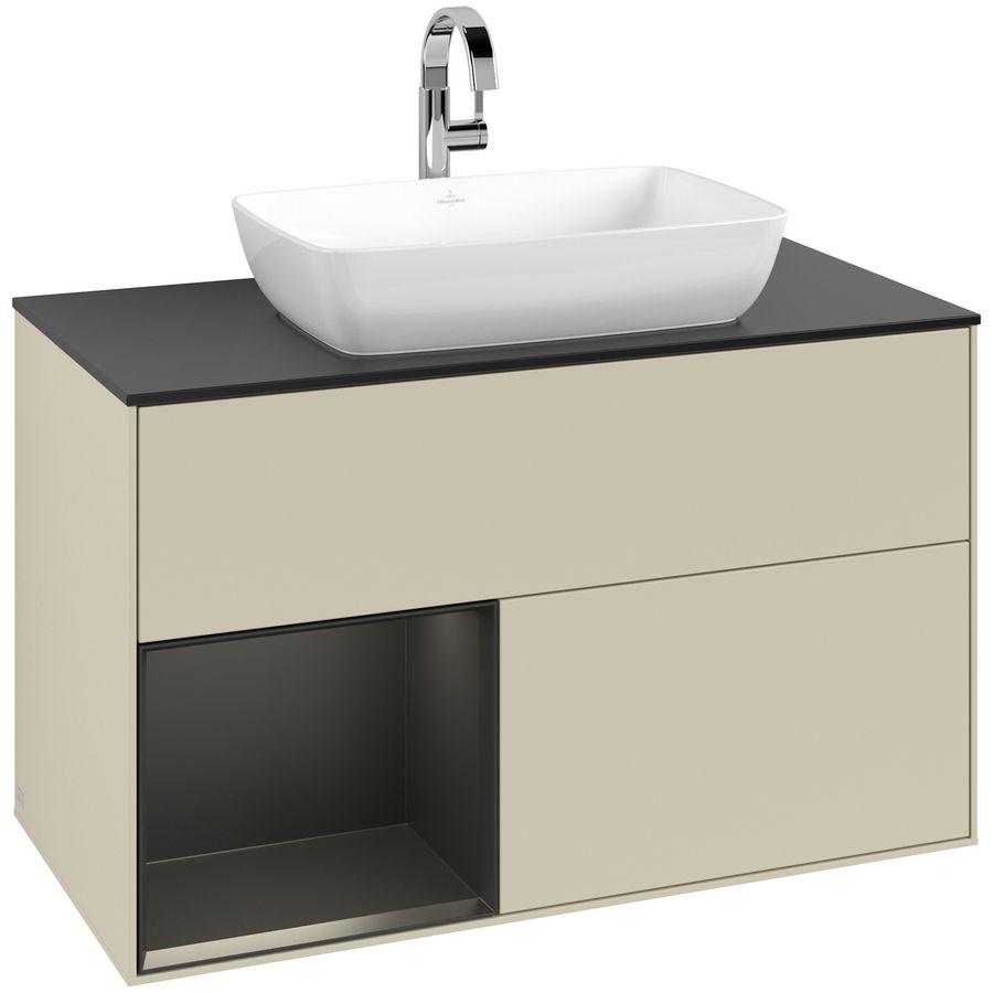 Wastafelonderkast Finion 1000x603x501mm S.Grey Matt Lacquer G772PDHJ