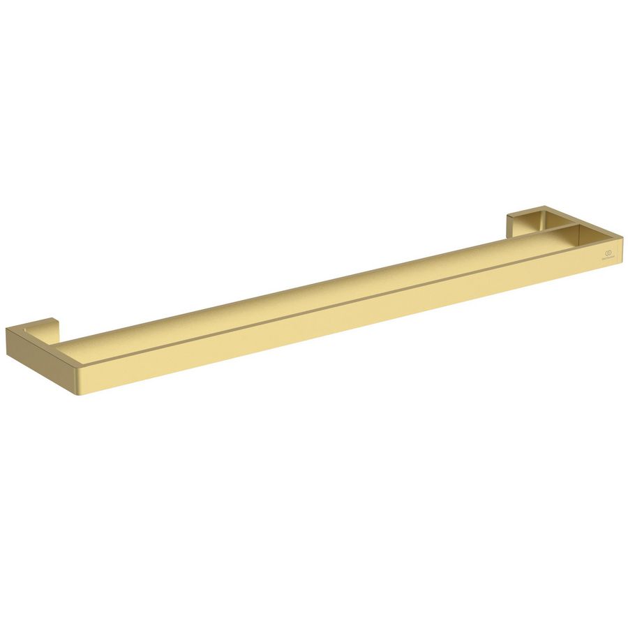 conca handdoekhouder 60cm rechthoekig dubbel brushed gold (mat goudkleurig) T4
