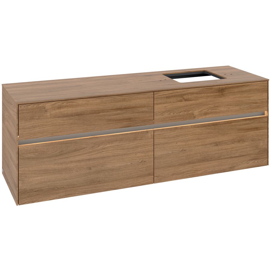 Wastafelonderkast Collaro 1600x548x500mm Oak.Kans C136B0RH