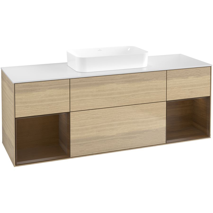 Wastafelonderkast Finion 1600x603x501mm Oak Veneer F741GNPC