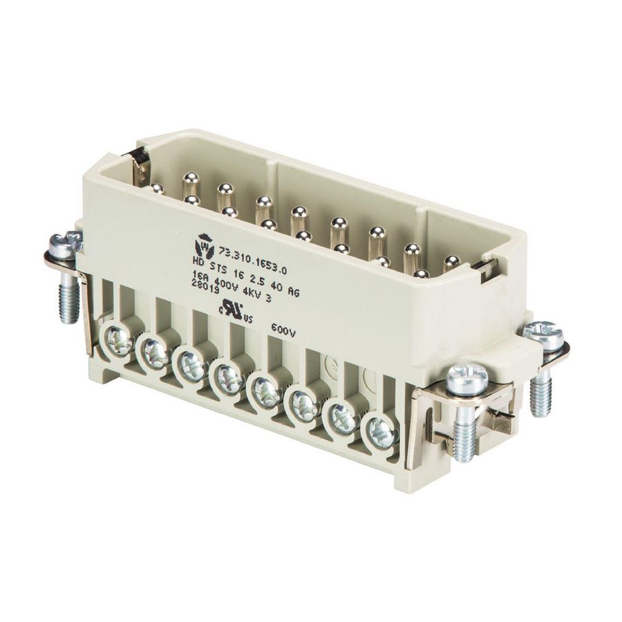 Contactblok insert Male HD STS SB 16 2,5 25 AG VVE=10