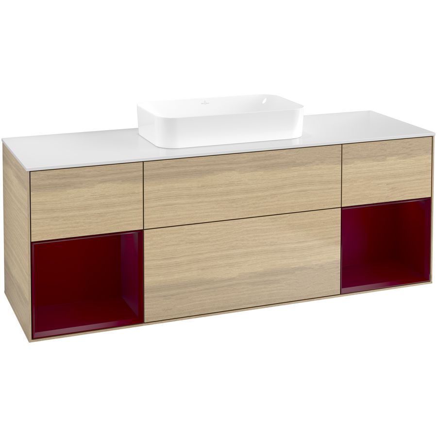 Wastafelonderkast Finion 1600x603x501mm Oak Veneer F741HBPC