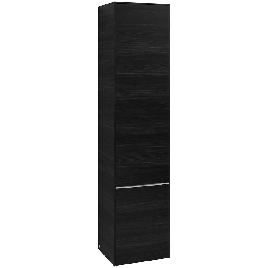 Hoge kast SUBWAY 3.0 400x1710x362mm Black Oak C58700AB greep alu. glans