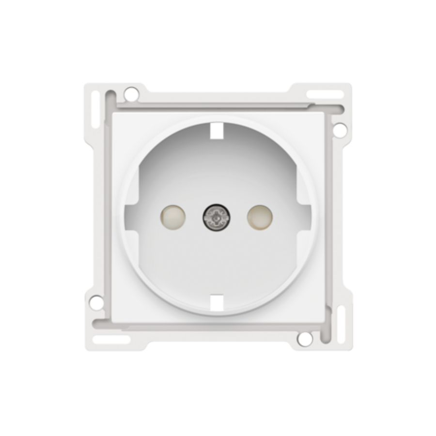 Afwerkingsset stopcontact hoogglans wit