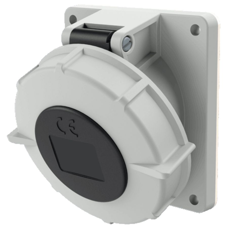 Inbouwwandcontactdoos 32A 4-polig  7H 500V IP67 TwinCONTACT