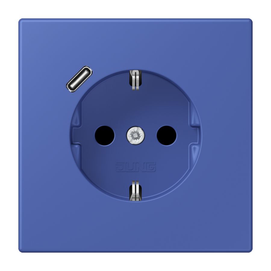 Wandcontactdoos met R/A + lader USB C Saf+ LC32020